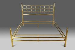 Italienisches Mid-Century Messing Doppelbett von Osvaldo Borsani