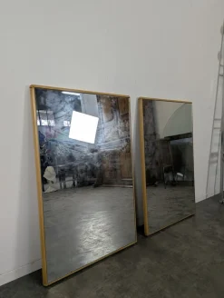 Italienische Spiegel mit Holzrahmen, 2er Set