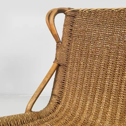 Italienische Vintage Art Deco Stühle aus Rattan, 1930er, 4er Set