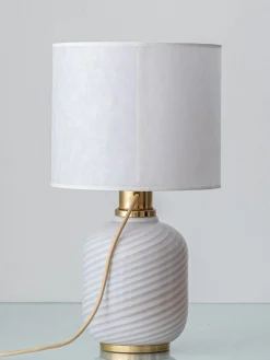 Italienische Vintage Tischlampen aus Muranoglas & Opalglas, 1960er, 2er Set