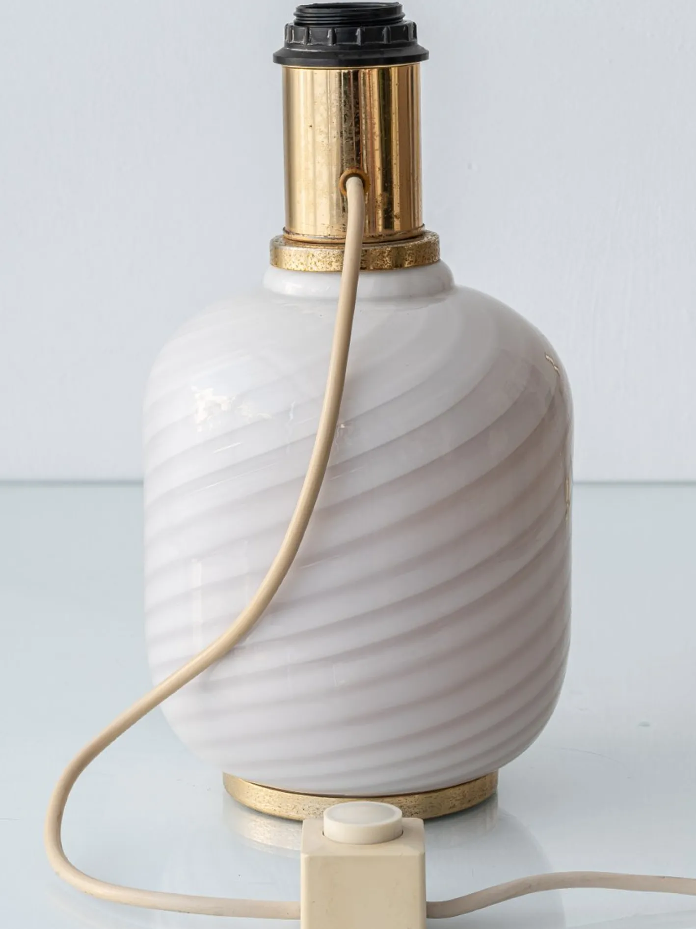 Italienische Vintage Tischlampen aus Muranoglas & Opalglas, 1960er, 2er Set