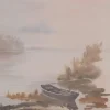 Jacques Noury, The Boat at the Edge of the Lake, Aquarell