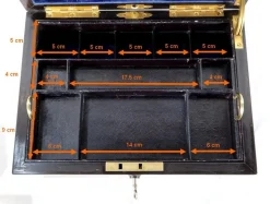 19. Jahrhundert Toilettenbox aus Holz von John Bagshaw & Sons, England