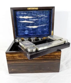 19. Jahrhundert Toilettenbox aus Holz von John Bagshaw & Sons, England