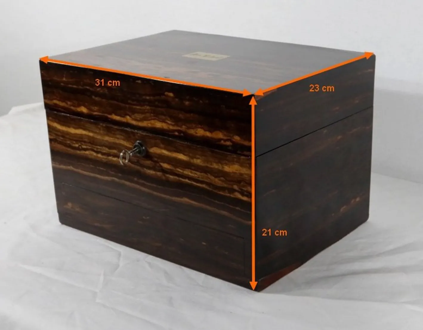 19. Jahrhundert Toilettenbox aus Holz von John Bagshaw & Sons, England