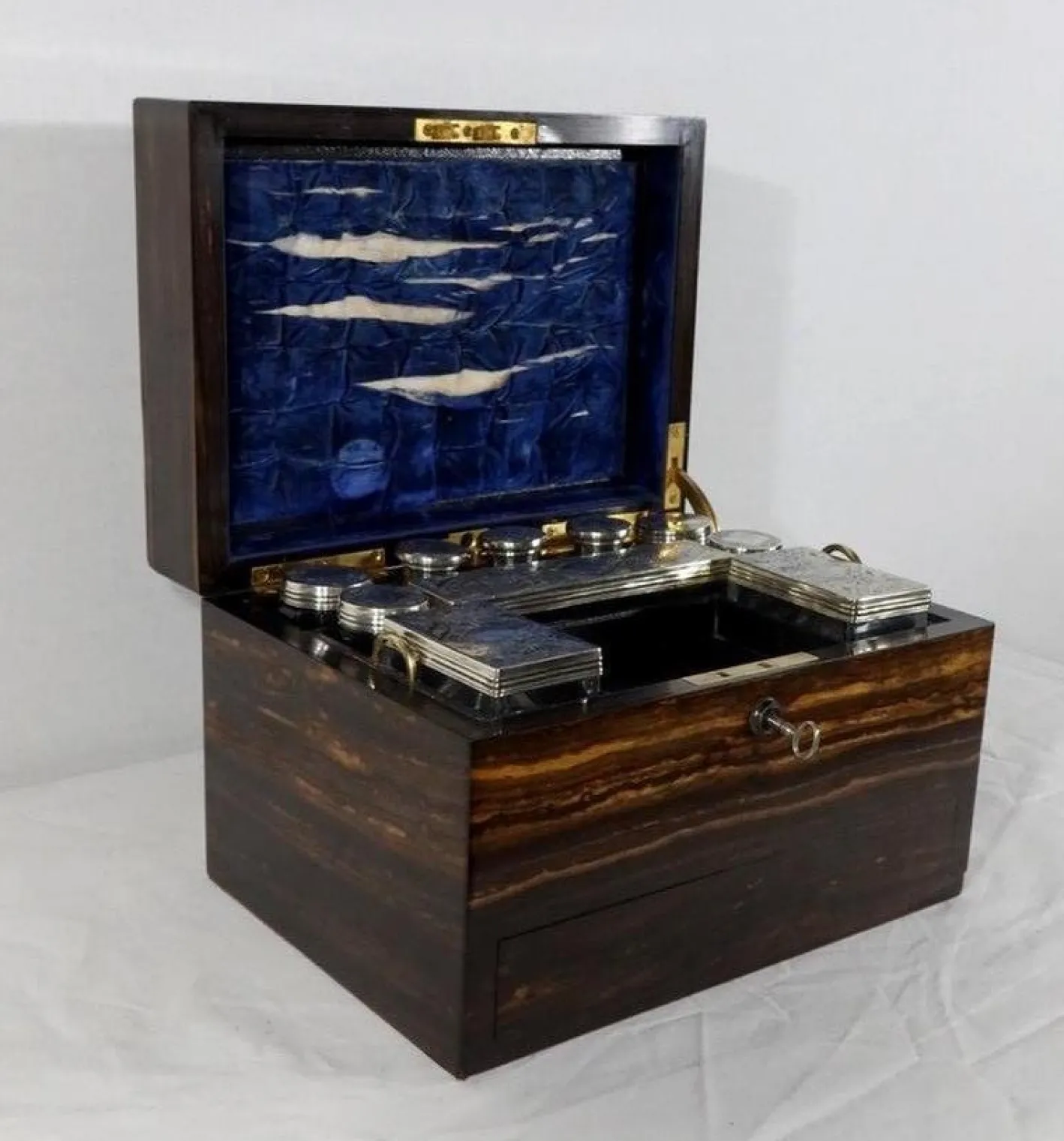 19. Jahrhundert Toilettenbox aus Holz von John Bagshaw & Sons, England