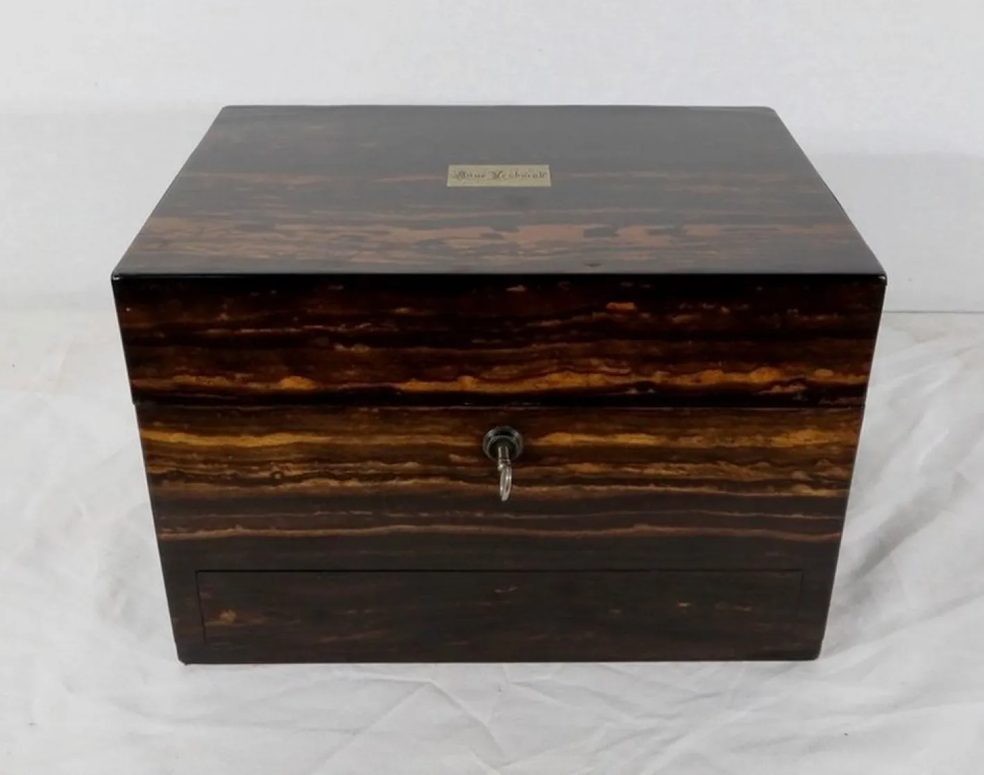 19. Jahrhundert Toilettenbox aus Holz von John Bagshaw & Sons, England
