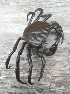 Japanischer Künstler aus der Meiji-Ära, Jizai Okimono Skulptur einer Krabbe, 1890er, Bronze