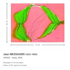 Jean Messagier, Tr7501, Arles, 1975, Lithographie