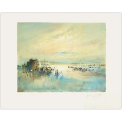 Jean Michel Noquet, On the Normandy Coast, 1985, Lithographie