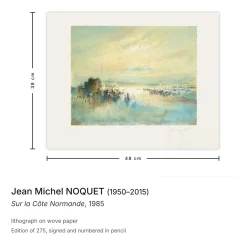 Jean Michel Noquet, On the Normandy Coast, 1985, Lithographie