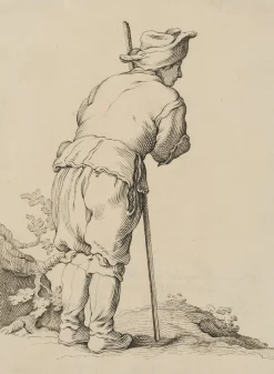 Johann Heinrich Wilhelm Tischbein, Hirte mit Stock, 1790, Zeichnung