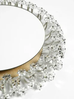 Kleiner Mid-Century Modern Flower Spiegel von Schöninger, 1950er
