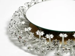 Kleiner Mid-Century Modern Flower Spiegel von Schöninger, 1950er