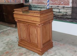 Kleine Vintage Ladentheke aus Kiefernholz, 1920er