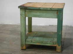 Kurzwaren-Werktisch aus Tannenholz, 1960er