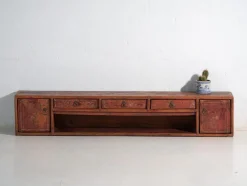 Langer Niedriger Vintage Beistelltisch aus Pinienholz, China, 1930