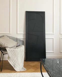 Likya Verto Wanddekoration aus Holz in Seidenschwarz von Likya Atelier