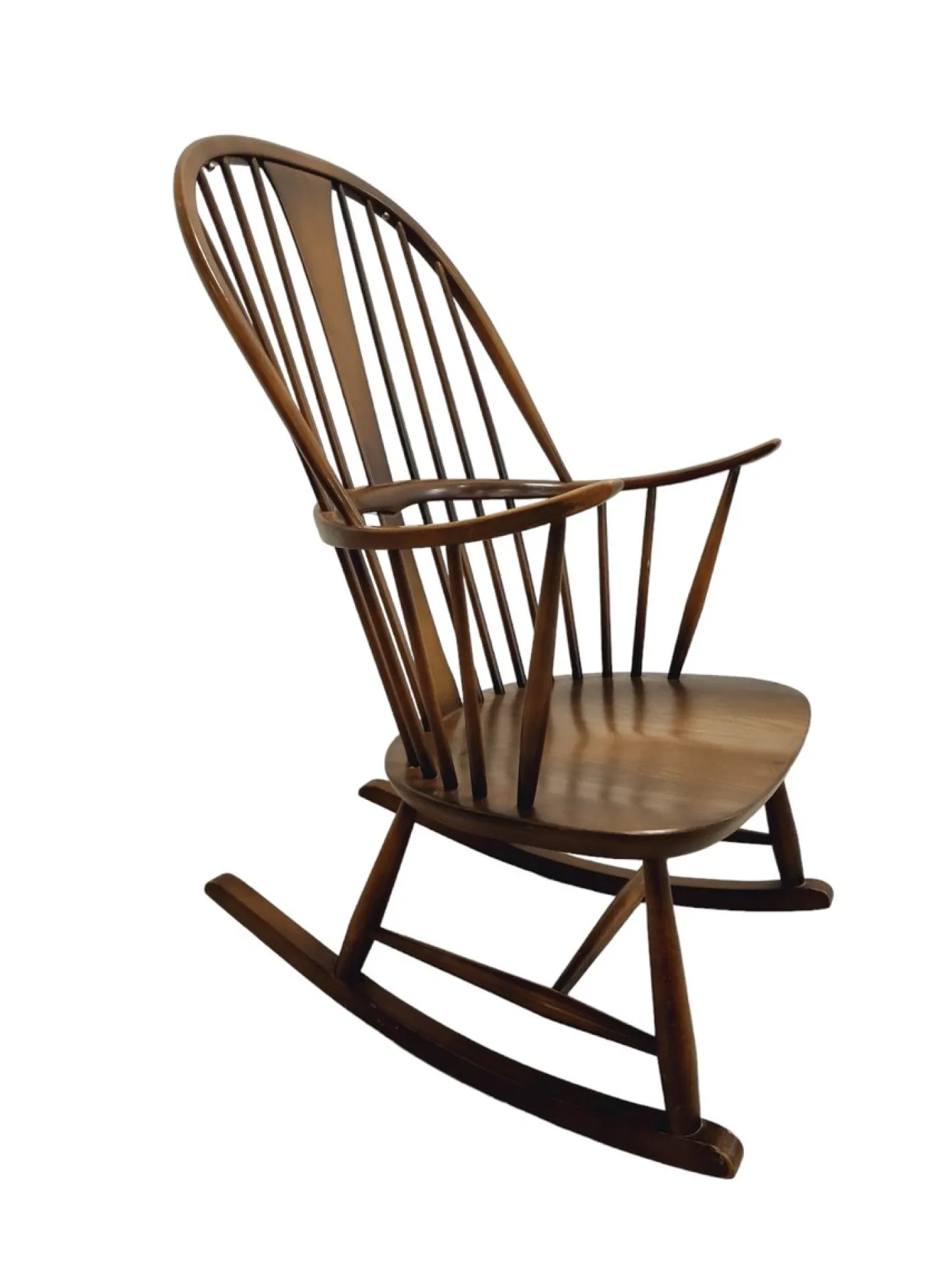 Lucian Ercolani zugeschriebener Mid-Century Modern Schaukelstuhl für Ercol