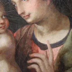 Madonna mit Jesuskind und dem Säugling Johannes dem Täufer, 18. Jahrhundert, Ölgemälde auf Leinwand
