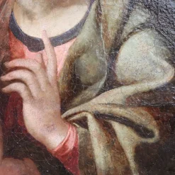 Madonna mit Jesuskind und dem Säugling Johannes dem Täufer, 18. Jahrhundert, Ölgemälde auf Leinwand