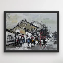 Magdalena Spasowicz, Warschau: New Town, Oil & Acrylic on Board, 2007