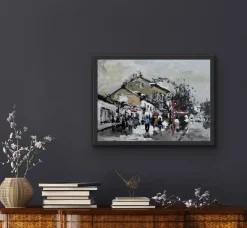 Magdalena Spasowicz, Warschau: New Town, Oil & Acrylic on Board, 2007