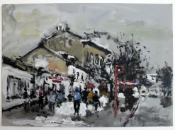 Magdalena Spasowicz, Warschau: New Town, Oil & Acrylic on Board, 2007