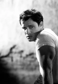 Marlon Brando Archivdruck in Schwarz