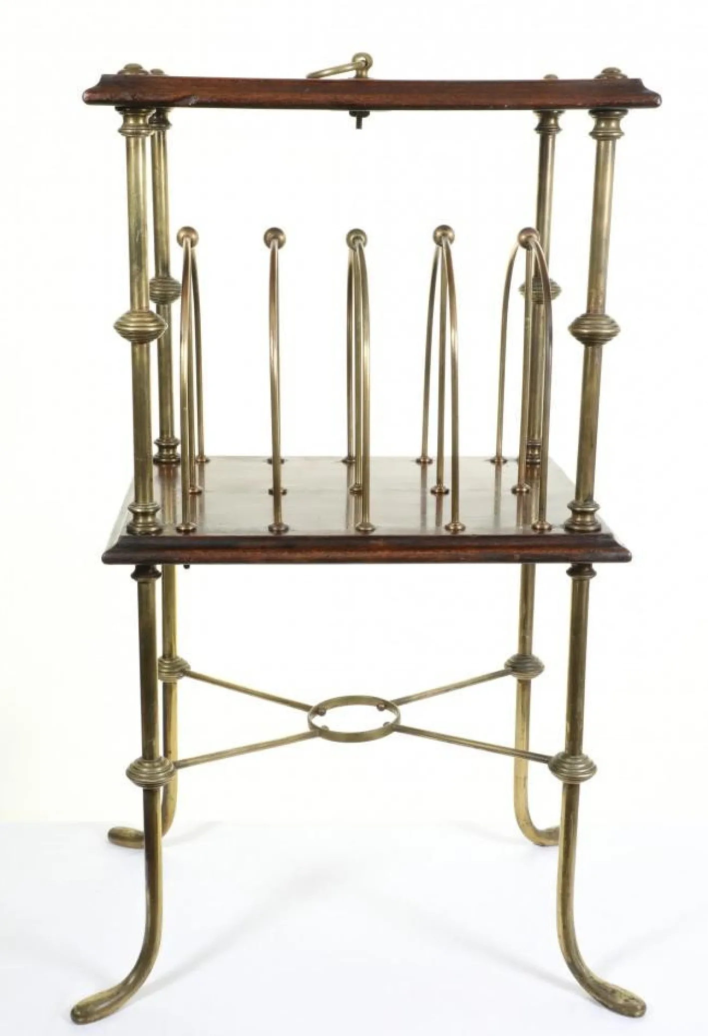 Messing Buchstabentisch im Regency Stil, 1920er