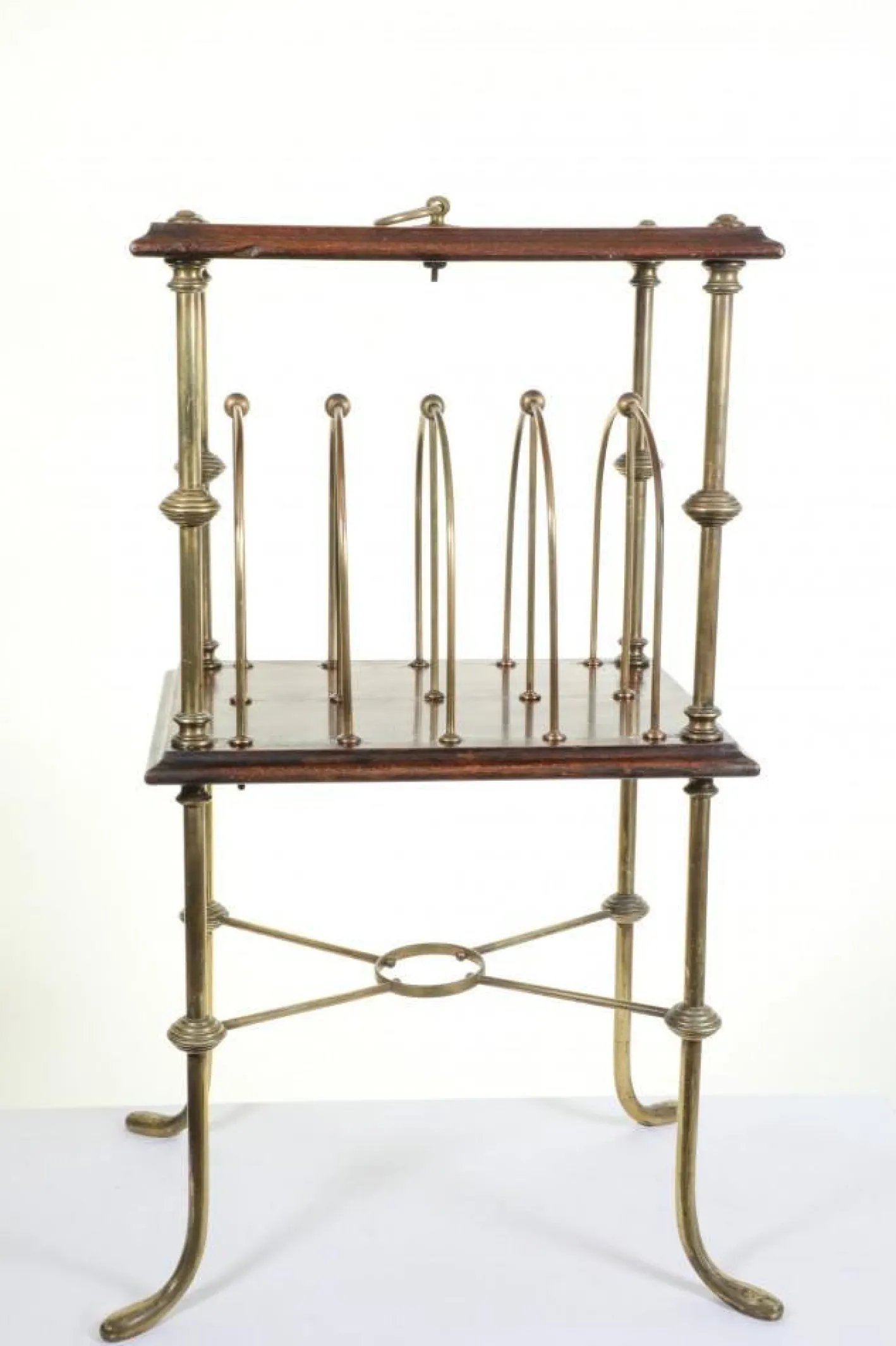 Messing Buchstabentisch im Regency Stil, 1920er