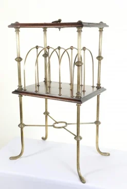 Messing Buchstabentisch im Regency Stil, 1920er