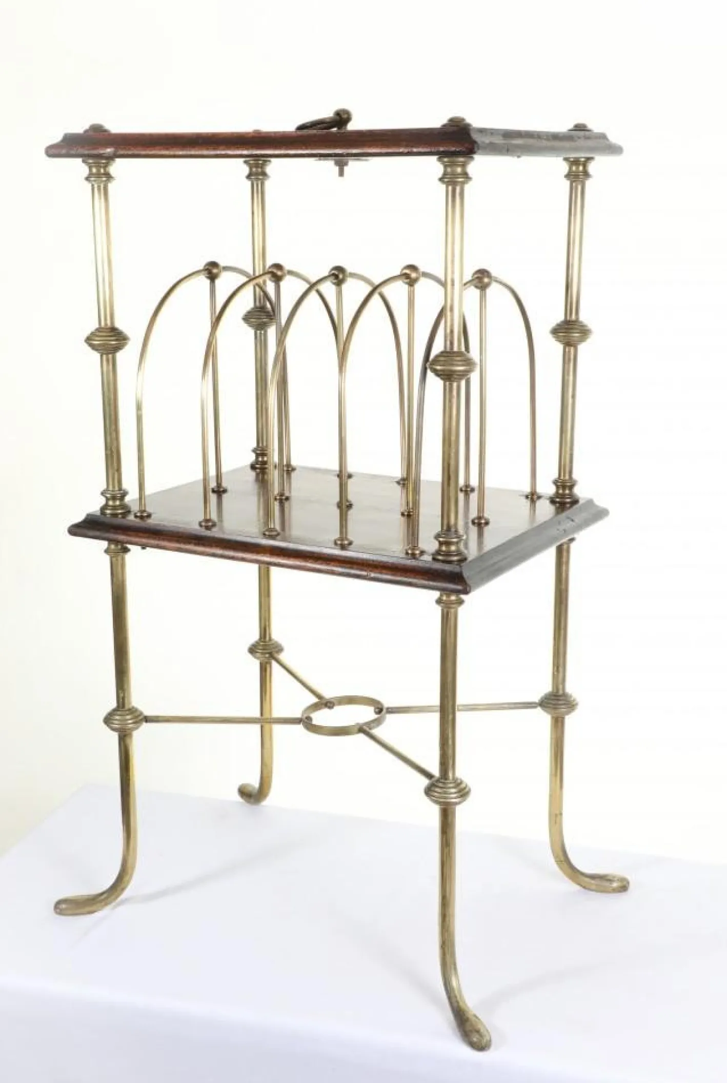 Messing Buchstabentisch im Regency Stil, 1920er