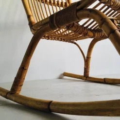 Mid-Century Bambus Schaukelstuhl von Franco Albini, 1960er