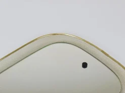 Mid-Century Wandspiegel aus Rigitulle Metall & Messing von Vereinigte Werkstätten für Kunst, Germany, 1950er