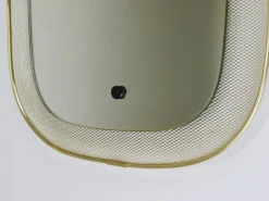Mid-Century Wandspiegel aus Rigitulle Metall & Messing von Vereinigte Werkstätten für Kunst, Germany, 1950er