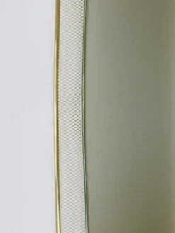 Mid-Century Wandspiegel aus Rigitulle Metall & Messing von Vereinigte Werkstätten für Kunst, Germany, 1950er