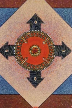 Mino Meno, Pentacle, 1970er, Ölgemälde auf Sperrholz