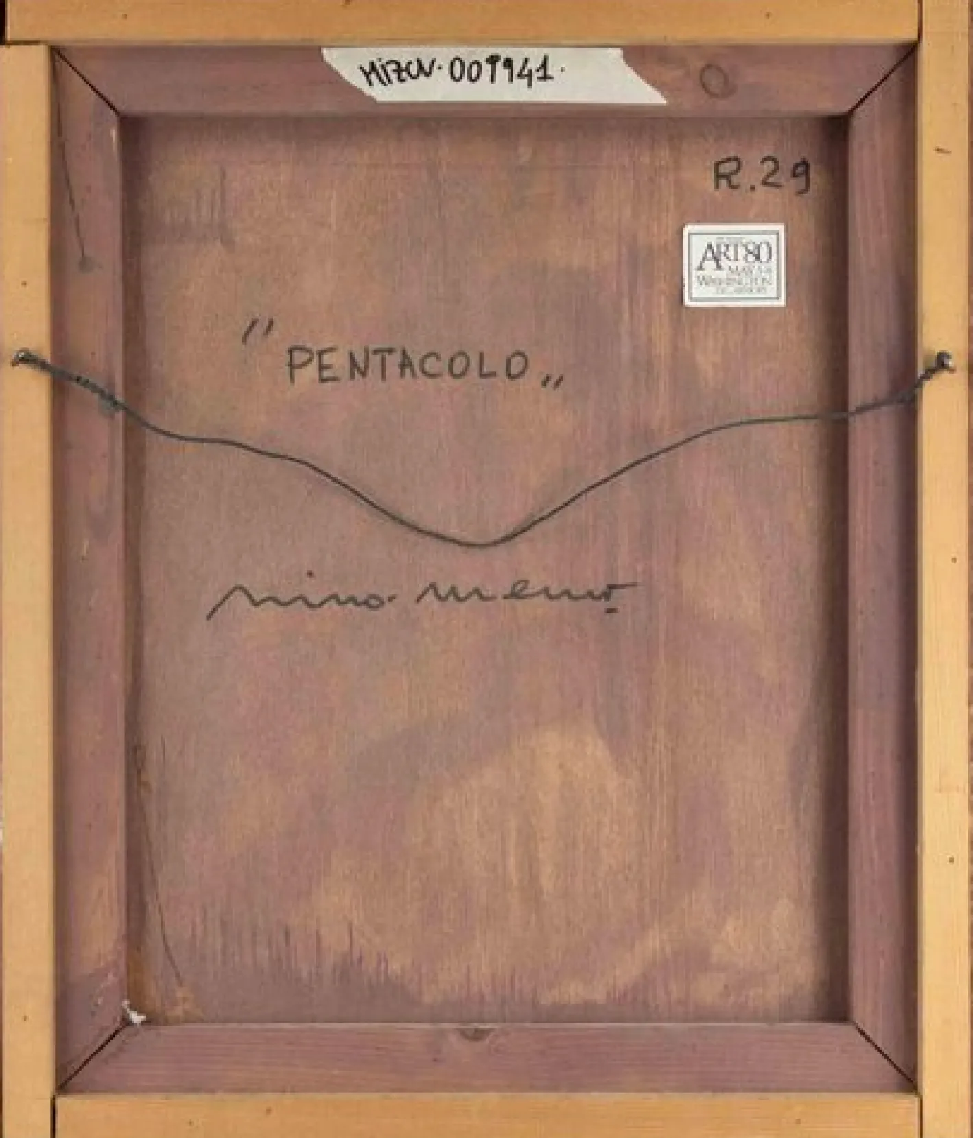 Mino Meno, Pentacle, 1970er, Ölgemälde auf Sperrholz