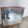Moderner quadratischer dänischer Mid-Century Spiegel mit Rahmen aus Teak, 1960er