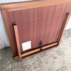 Moderner quadratischer dänischer Mid-Century Spiegel mit Rahmen aus Teak, 1960er
