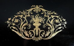 Napoleon III Arbeitstisch aus geschwärztem Holz, 19. Jh