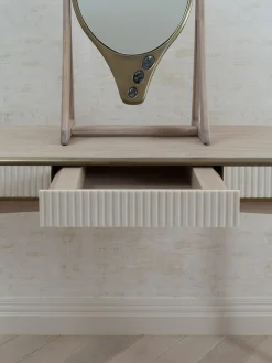 Oriette Vanity Table Bleached Oak by Felice James
