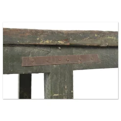 Patinierter Werktisch aus Holz, 1940er