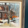 Pia Hesselmark-campbell, The Forge, 1960er, Ölgemälde auf Leinwand, gerahmt