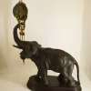 Plastische Vintage Elefanten Uhr