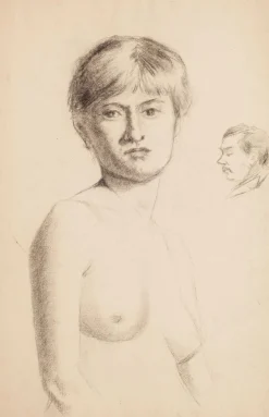 Portrait einer nackten Frau - Früh 1900 - René François Xavier Prinet - Zeichnung des frühen 20. Jahrhunderts