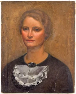 Portrait of Lady - Original Öl auf Leinwand von Carlo Socrate - 1930 1930