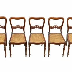 Portugiesische Stühle aus Mahagoni, 19. Jh., 4er Set