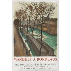 Poster Expo 60 Maison De La Pensée Française von Albert Marquet, 1960